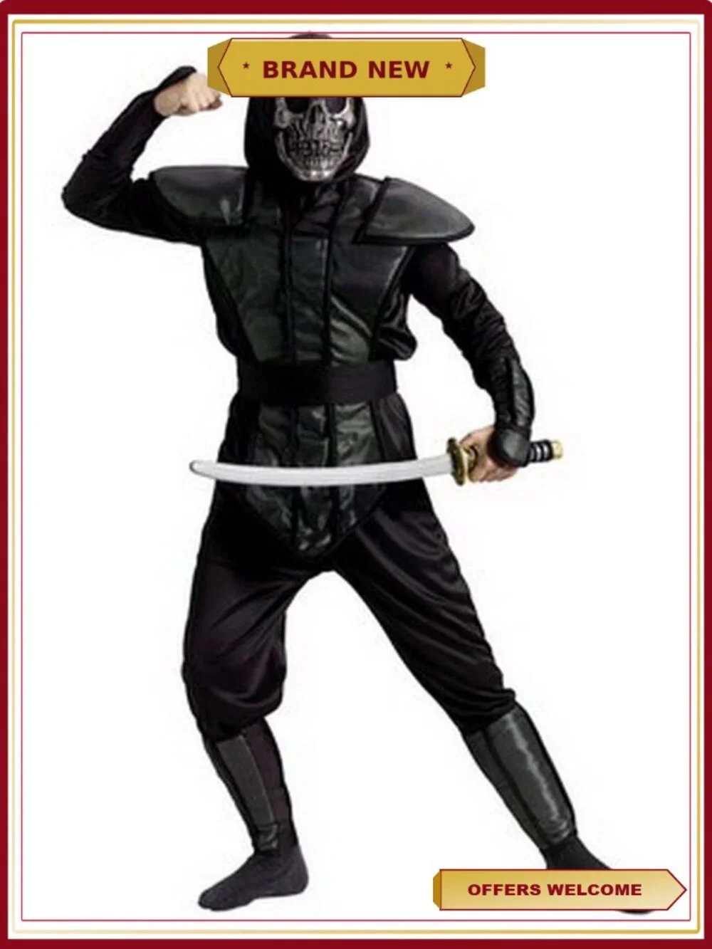 Ninja Master Costume Boys Large Halloween Dress Up Pretend Play